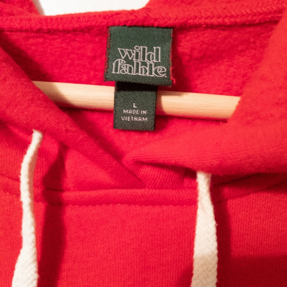Wild Fable Long Red Hoodie Dress in Women's Large